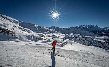 Skifahren im Halsital im Winter