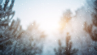 1064083590 Schneefall bei einer Winterlandschaft