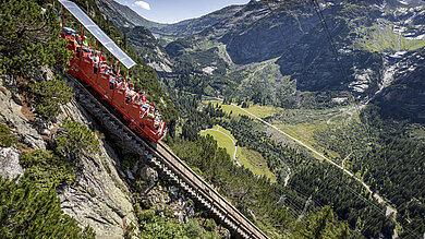 Gelmerbahn in der Grimselwelt in der Region Haslital