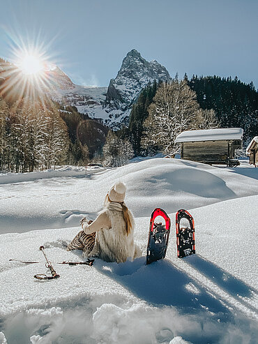 Schneeschuhlaufen im Haslital im Berner Oberland