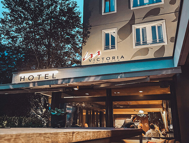 Terrasse vom Hotel Victoria in Meiringen