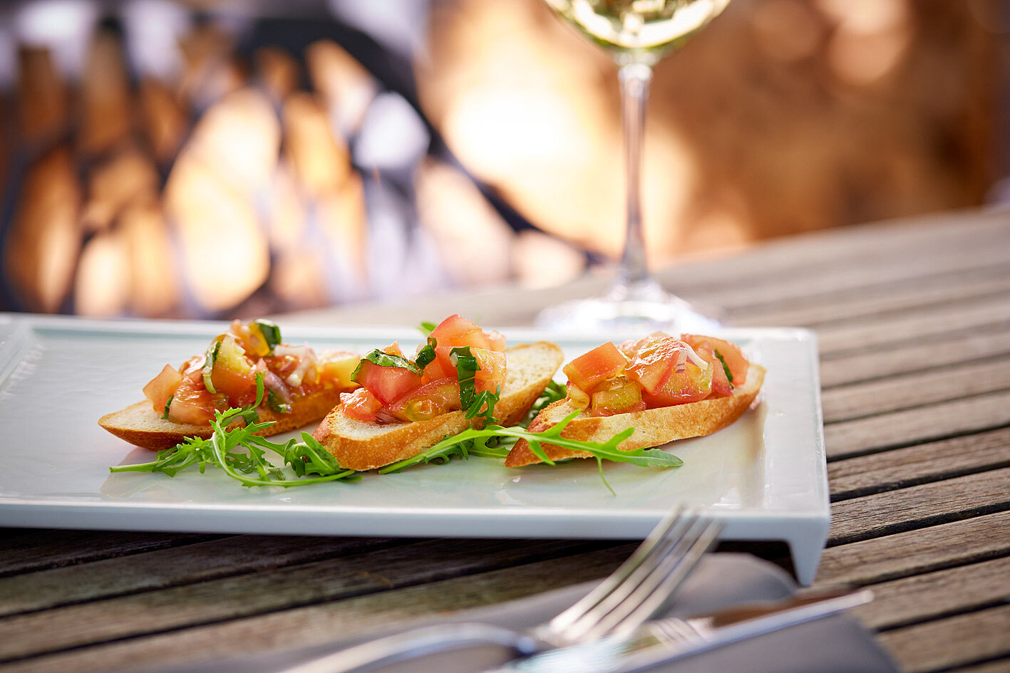 Bruschetta im Restaurant im Hotel Victoria Meiringen
