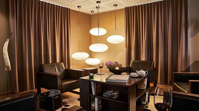 Lobby im Hotel Victoria in Meiringen