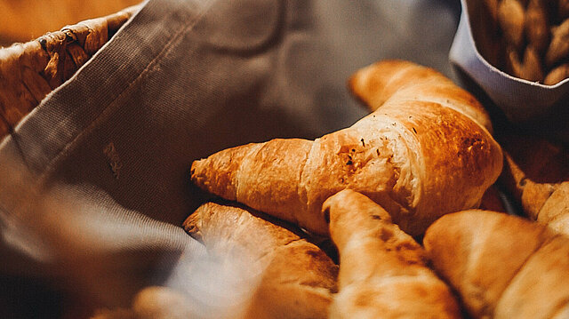 Gebäck beim Frühstücksbuffet im Hotel Victoria Meiringen