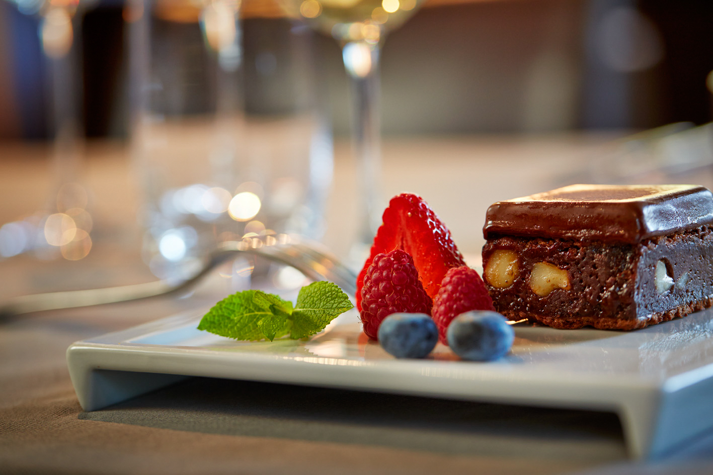 leckere Nachspeise im Restaurant im Hotel Victoria Meiringen