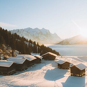 That light — soft, almost golden — resting on snow and rooftops. ️⁠ Spring in the mountains, where everything feels a little slower, a little brighter... ️️⁠ Come and stay a while.